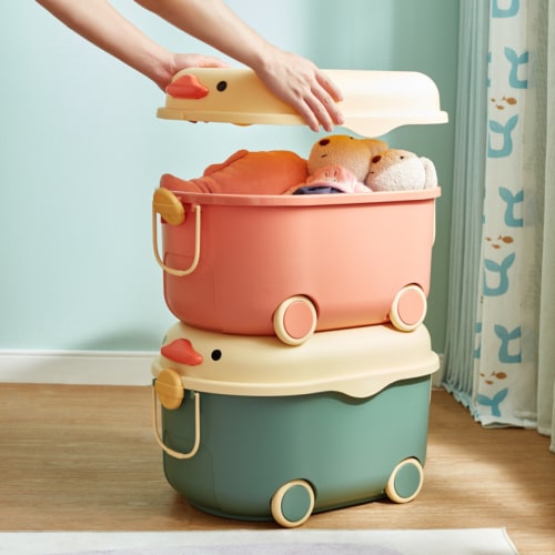 Toy storage box on wheels deals